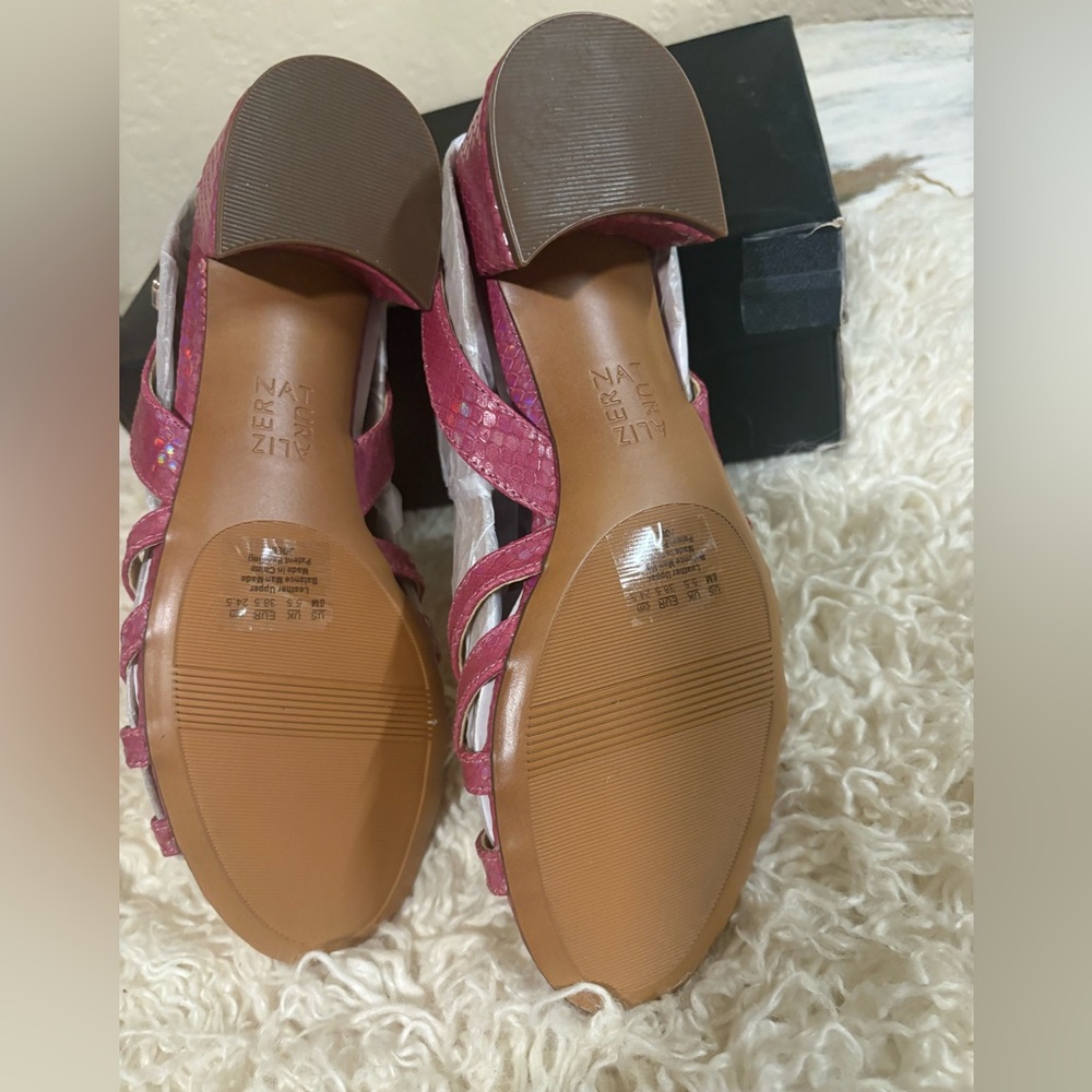 Naturalizer Jolee Slingback Sandals plum snakeskin - Picture 6 of 7